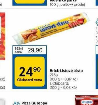 Tesco Brick listové těsto nabídka