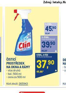 Makro Clin čisticí prostředek na okna a rámy nabídka
