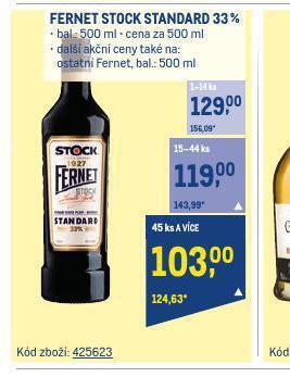 Makro Fernet stock nabídka