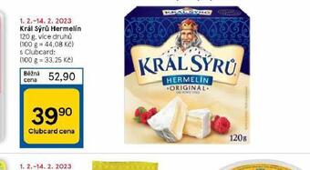 Tesco Král sýrů hermelín nabídka
