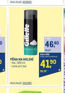 Makro Gillette pěna na holení nabídka