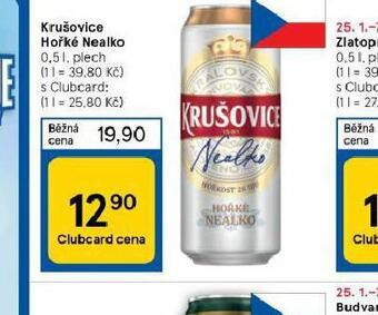 Tesco Krušovice královské hořké nealko nabídka