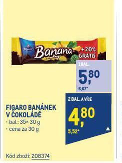 Makro Figaro banánek v čokoládě nabídka