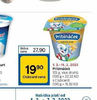 Tesco Pribináček nabídka