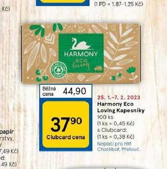 Tesco Harmony eco loving kapesníky nabídka