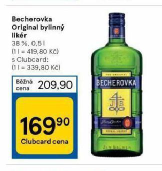 Tesco Becherovka nabídka