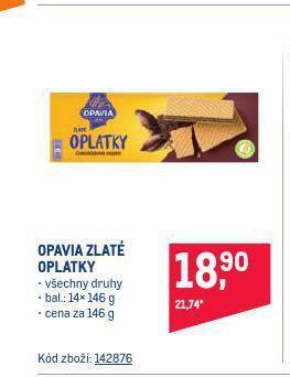 Makro Opavia zlaté oplatky nabídka