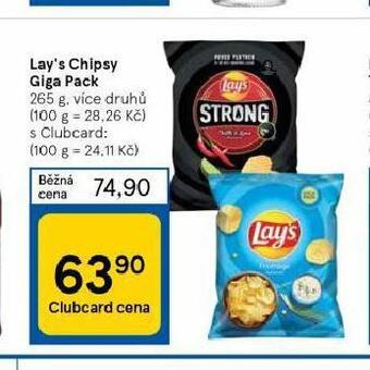 Tesco Lay´s chipsy giga pack nabídka
