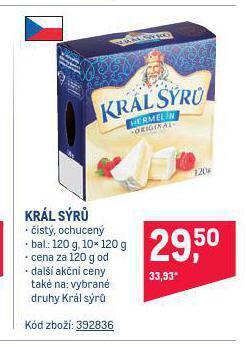 Makro Král sýrů nabídka