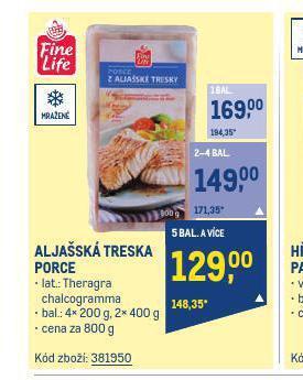 Makro Aljašská treska nabídka