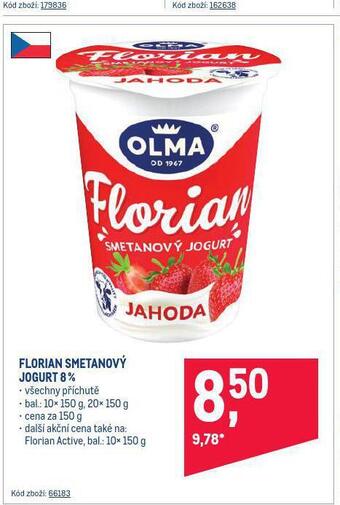 Makro Florian smetanový jogurt nabídka