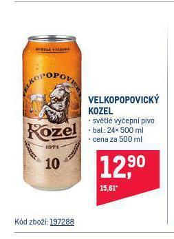 Makro Pivo velkopopovický kozel nabídka