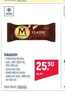 Makro Zmrzlina magnum nabídka