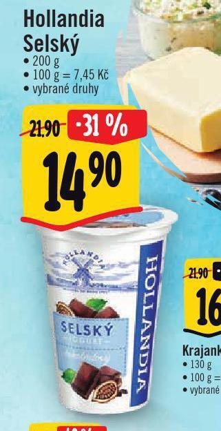 Albert Hollandia selský jogurt nabídka