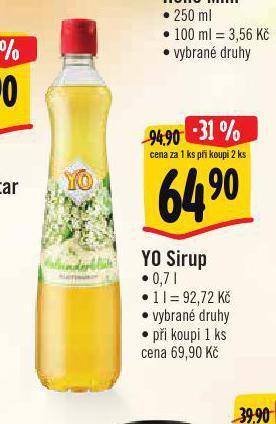 Albert Yo sirup nabídka