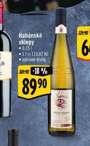 Albert Habánské sklepy nabídka