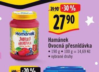 Albert Hamánek ovocná přesnídávka nabídka