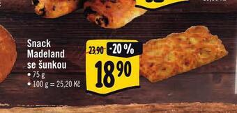 Albert Snack madeland se šunkou nabídka