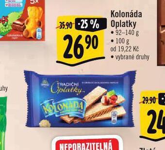 Kolonáda oplatky