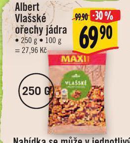 Albert Vlašské ořechy jádra nabídka