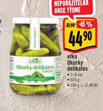 Albert Efko okurky delikates nabídka