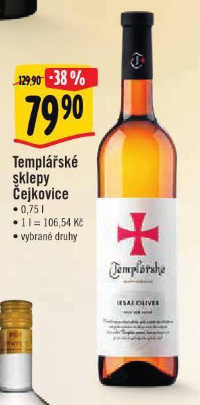 Albert Templářské sklepy čejkovice nabídka