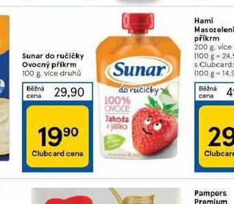 Tesco Sunar do ručičky ovocný příkrm nabídka