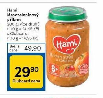 Tesco Hami masozeleninový příkrm nabídka