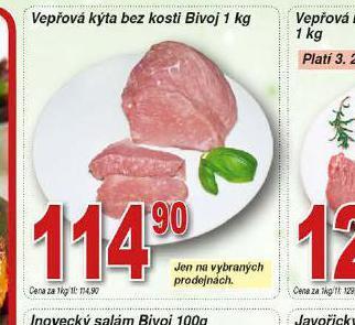 Hruška Vepřová kýta bez kosti nabídka