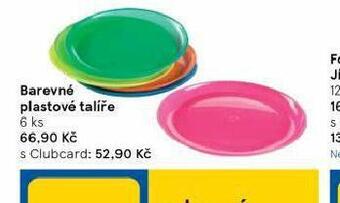 Tesco Barevné plastové talíře nabídka