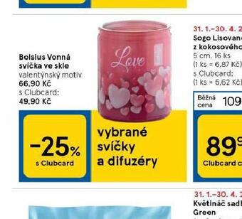 Tesco Vonná svíčka ve skle nabídka