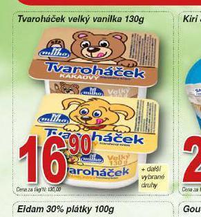 Tvaroháček velký vanilka