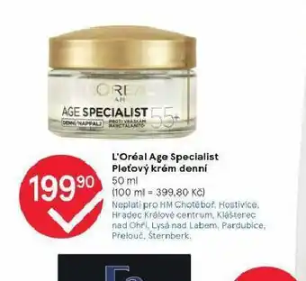 Tesco Loreal age specialist pleťový krém denní nabídka