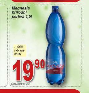 Hruška Magnesia přírodní perlivá nabídka