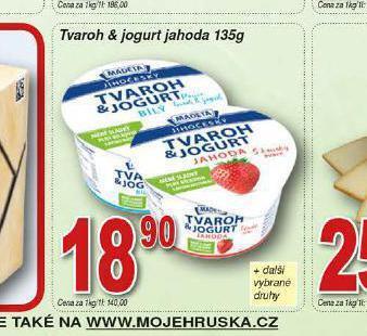 Hruška Tvaroh & jogurt jahoda nabídka