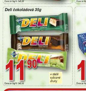 Hruška Deli čokoláda nabídka