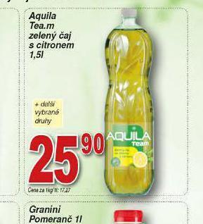 Hruška Aquila tea.m zelený čaj s citronem nabídka