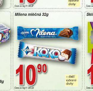 Hruška Milena mléčná nabídka