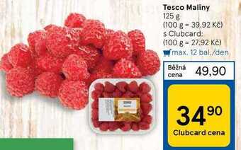 Tesco Tesco maliny 125 g nabídka