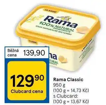 Tesco Rama classic 950g nabídka