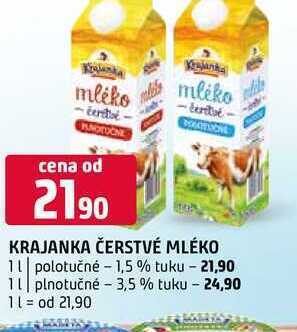 Terno Krajanka čerstvé mléko 1 l nabídka