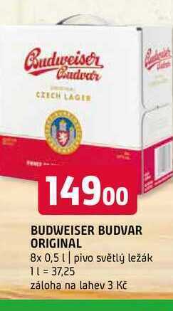 Terno Budweiser budvar original 8x 0,5 l nabídka
