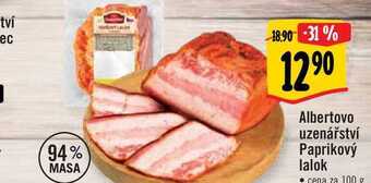 Albert Albertovo uzenářství paprikový lalok 100 g nabídka