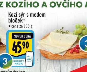 Albert Kozí sýr s medem bloček 100 g nabídka