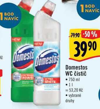 Albert Domestos wc čistič • 750 ml nabídka