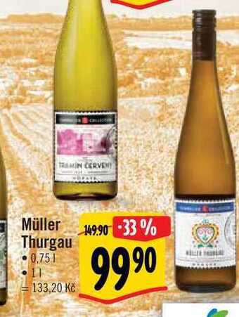 Albert Müller thurgau 0,75 l nabídka