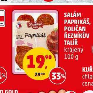 Penny Market Salám paprikáš řezníkův talíř, 100 g nabídka