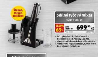 Penny Market 5dílný tyčový mixér výkon 500 w nabídka