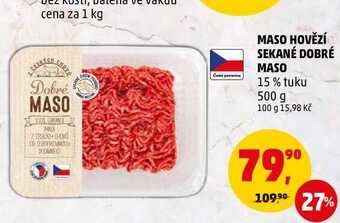 Penny Market Maso hovězí sekané dobré maso, 500 g nabídka