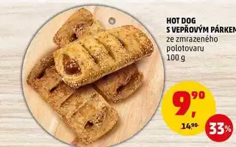 Penny Market Hot dog s vepřovým párken, 100 g nabídka
